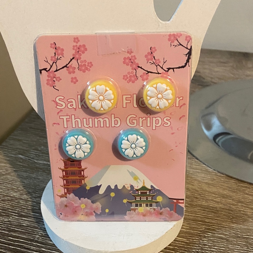LEYUSMART FINAL Cherry Blossom Sakura Flower Thumb Grips Nintendo Switch & Lite